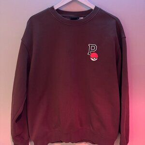 Vintage - Like H&M X Pokemon Brown Sweatshirt Pikachu & Meowth (Men's Medium)